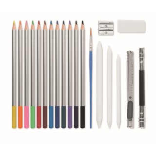 Set dibujo 40 piezas en estuche personalizado